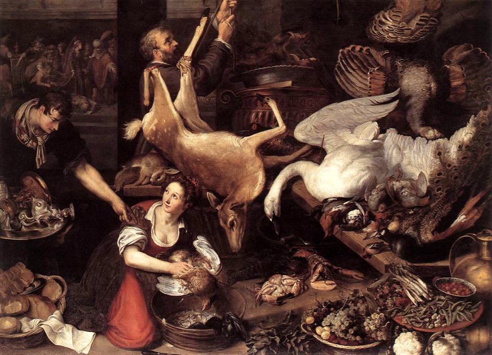 Adriaen van Nieulandt (II) - Kitchen Scene - WGA16570