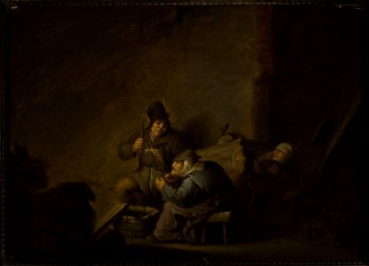 Adriaen van Ostade - Genre scene in an interior - M.Ob.520 MNW - National Museum in Warsaw