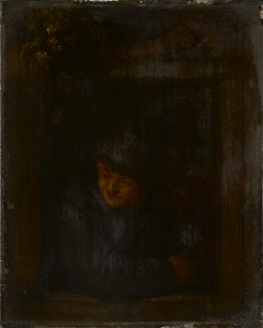 Adriaen van Ostade - A Peasant Leaning on a Window Ledge