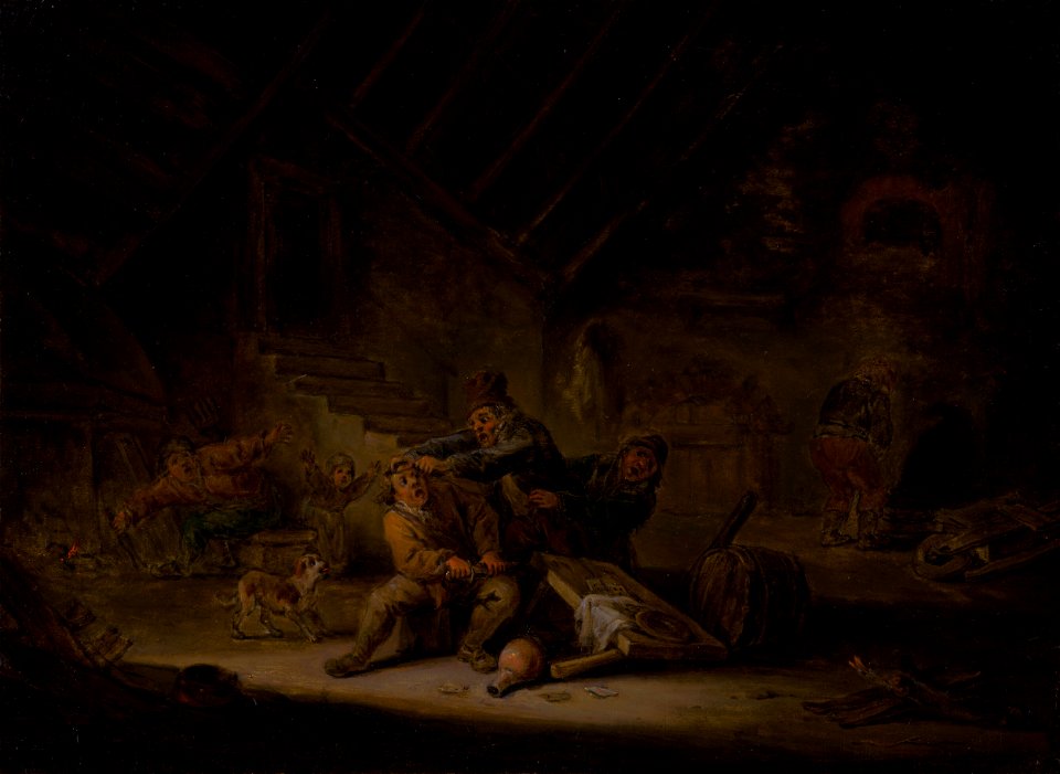 Adriaen van Ostade - Card-Players Fighting - O 504 - Slovak National Gallery