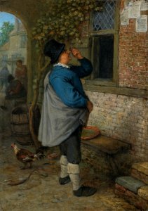 Adriaen van Ostade - a Man reading Placards (Sight) 058N09335 4D8WL