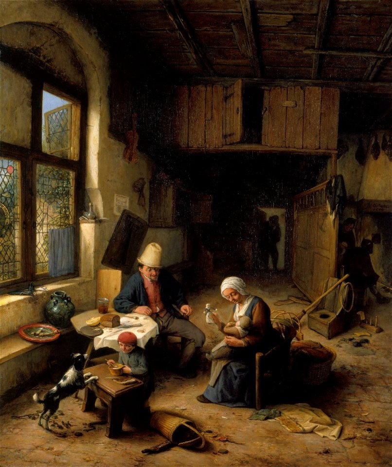 Adriaen van Ostade (Haarlem 1610-Haarlem 1685) - The Interior of a Peasant's Cottage - RCIN 404814 - Royal Collection