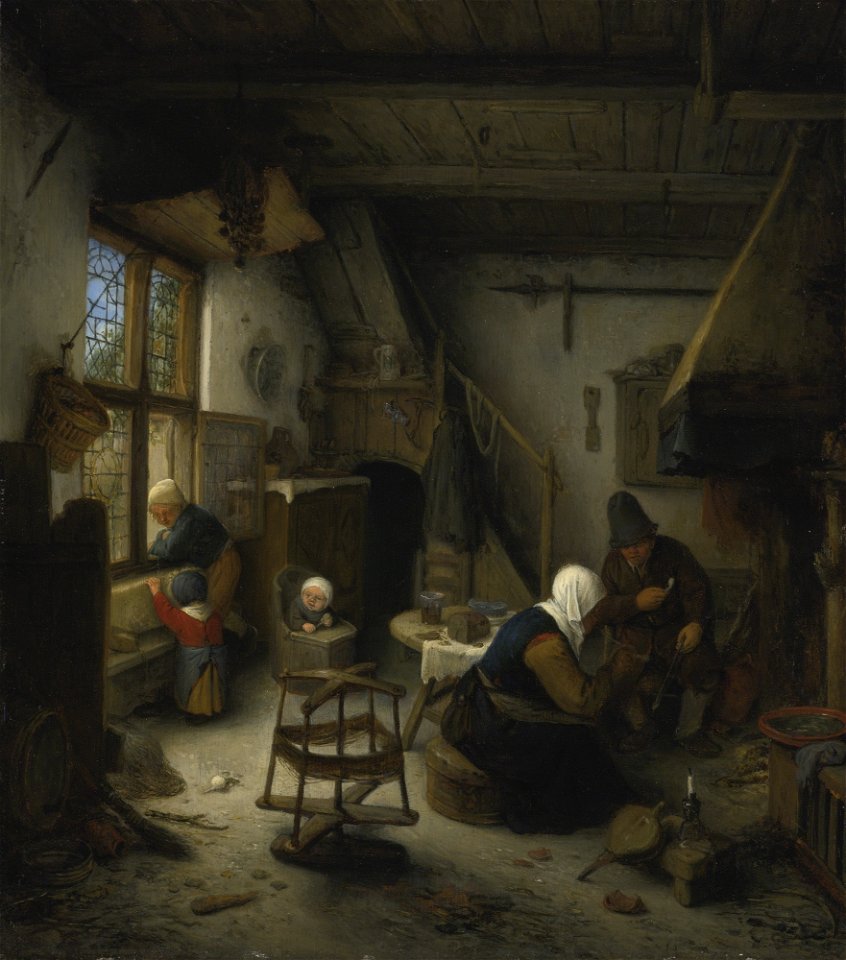 Adriaen van Ostade - A Peasant Family in a Cottage 226N09102 652ZQ