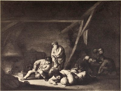 Adriaen van Ostade - Carousing peasants in a barn cataloguedestabl00unse 9 0065