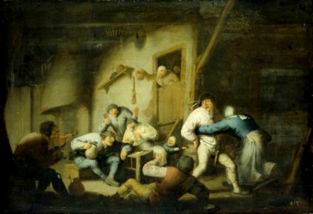 Adriaen van Ostade - Boisterous Peasants at an Inn
