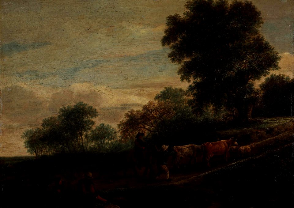 Adriaen van Ostade - Landscape with Shepherds and Cattle