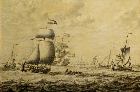Adriaen van Salm (c.1660-1720) - Dutch Herring Fishery - BHC0955 - Royal Museums Greenwich