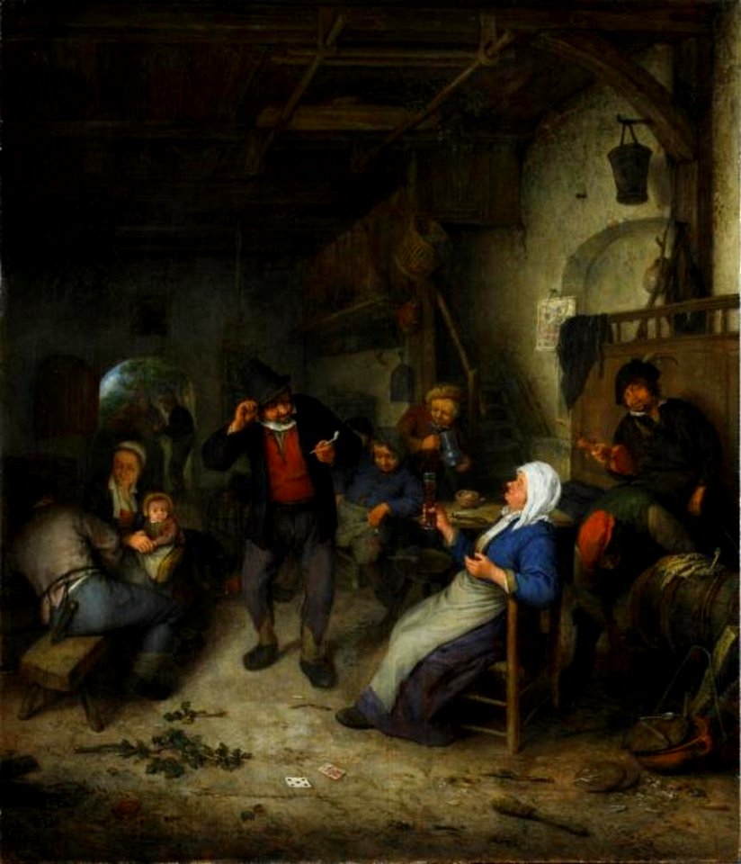 Adriaen van Ostade - Herberg met boeren - G 141 - Staatliches Museum Schwerin
