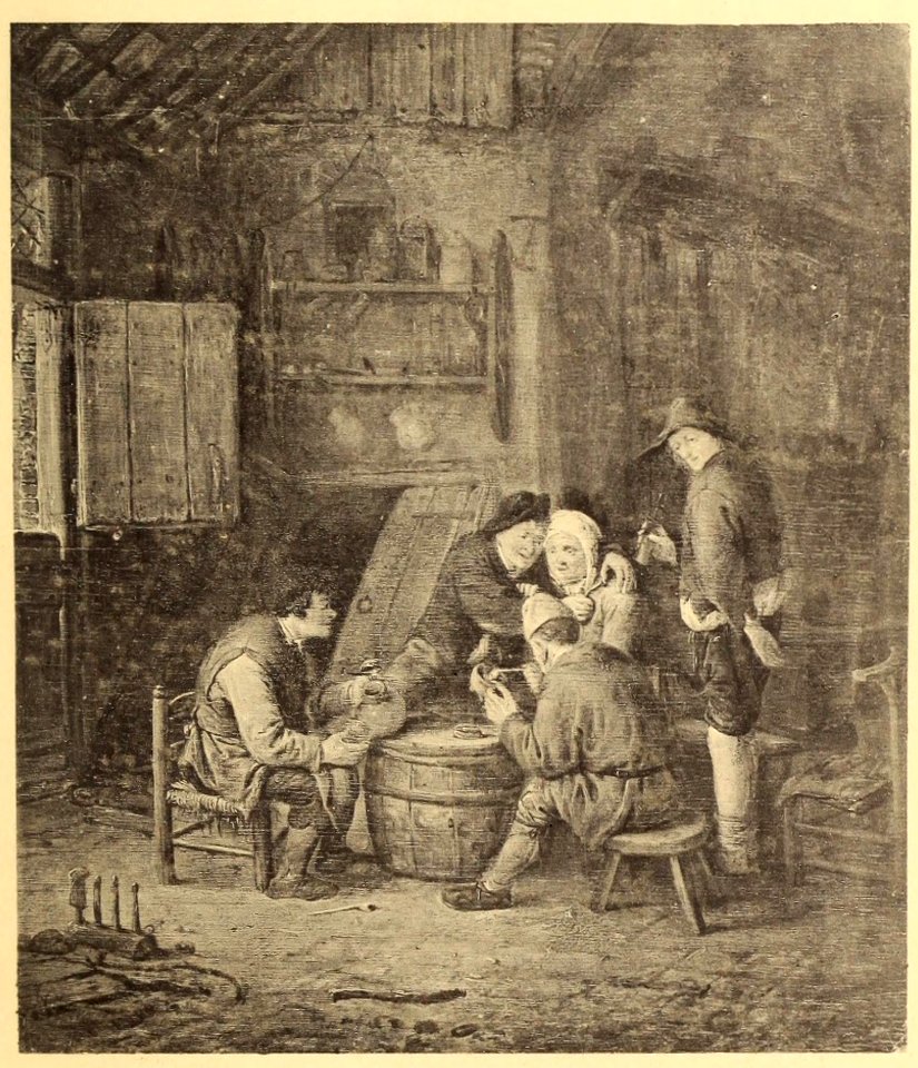 Adriaen van Ostade - Peasants around a barrel in an inn sedelmeyer00rudo 0043
