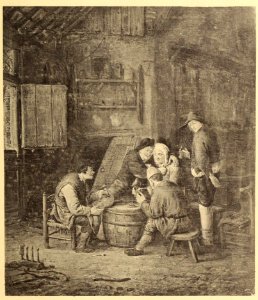 Adriaen van Ostade - Peasants around a barrel in an inn sedelmeyer00rudo 0043