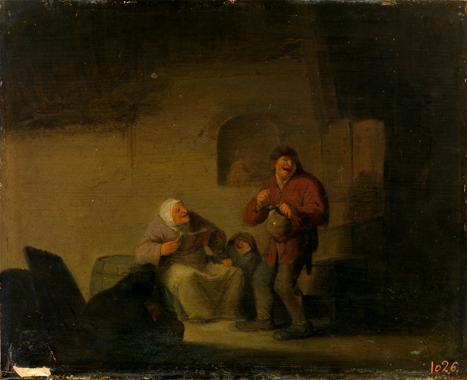 Adriaen van Ostade - Two Peasants and a Woman Singing