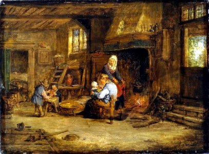 Adriaen van Ostade - Scena rodzajowa we wnętrzu