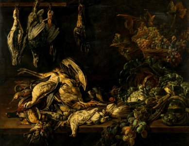 Adriaen van Utrecht Speisekammer mit Wild Früchten und Gemüse