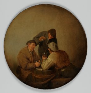 Adriaen van Ostade - Three Peasants Drinking and Smoking - 2017.114 - Fogg Museum