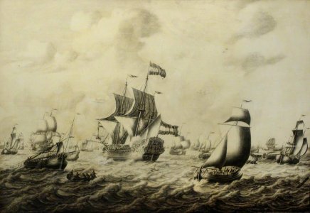 Adriaen van Salm (c.1660-1720) - Dutch Herring Fleet - BHC0959 - Royal Museums Greenwich