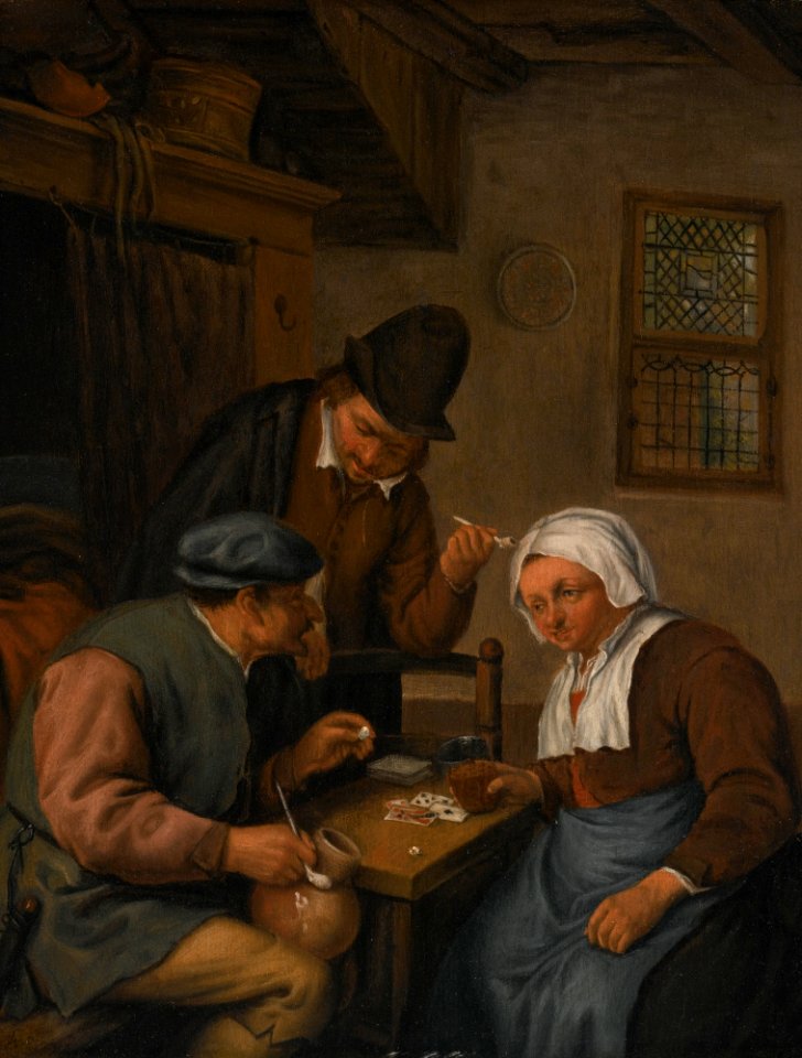Adriaen van Ostade - Three Peasants in an Interior 145N09363 4D8WM