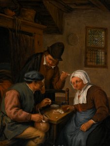 Adriaen van Ostade - Three Peasants in an Interior 145N09363 4D8WM