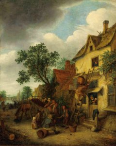 Adriaen van Ostade - Villagers carrying peat into a house 2015 NYR 03747 0059