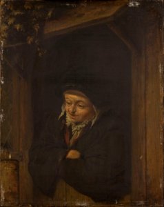 Adriaen van Ostade - Woman Leaning out a Half-Door E1924-3-71