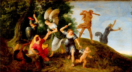 Adriaen van Stalbemt - Protectors of the Young Artist