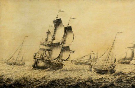 Adriaen van Salm (c.1660-1720) - Dutch Herring Fishery - BHC0960 - Royal Museums Greenwich