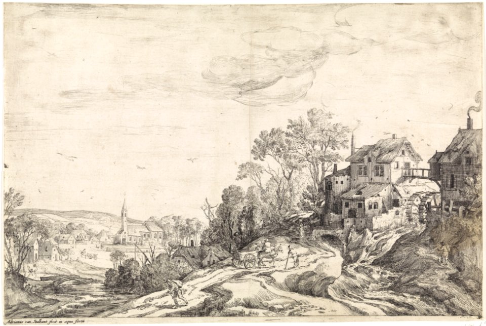 Adriaen van Stalbemt - Landscape with a watermill