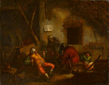 Adriaen van Ostade – autor predlohy - Fajčiari (Alegória čuchu) - O 505 - Slovak National Gallery