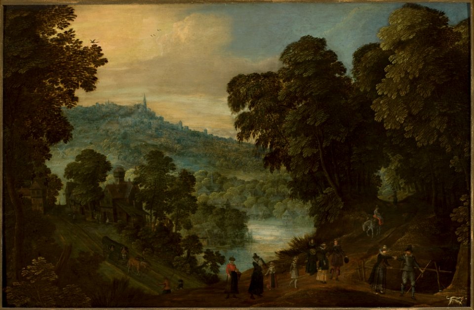 Adriaen van Stalbemt - Countryside landscape with staffage - M.Ob.1493 MNW - National Museum in Warsaw