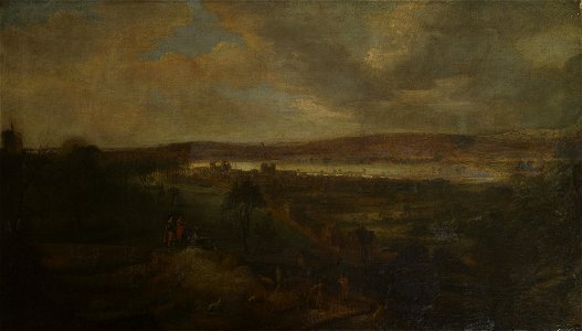 Adriaen van Stalbemt (1580-1662) - A View of Greenwich - RCIN 406578 - Royal Collection. Free illustration for personal and commercial use.