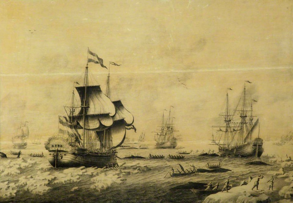 Adriaen van Salm (c.1660-1720) - Dutch Whaling Fleet in the Ice - BHC0963 - Royal Museums Greenwich