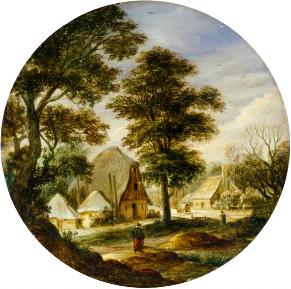 Adriaen van Stalbemt - Landscapes with trees and farm houses