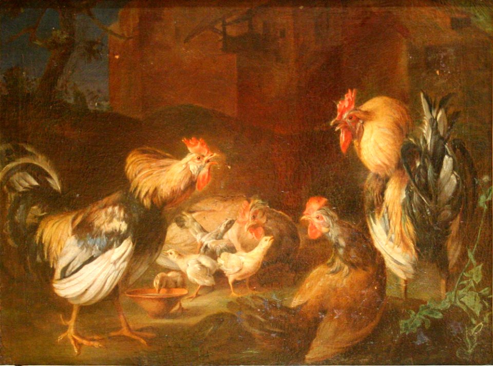Adriaen van Utrecht-Coqs, poules et poussins