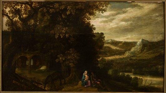 Adriaen van Stalbemt - Rest during the flight to Egypt - M.Ob.2302 MNW - National Museum in Warsaw
