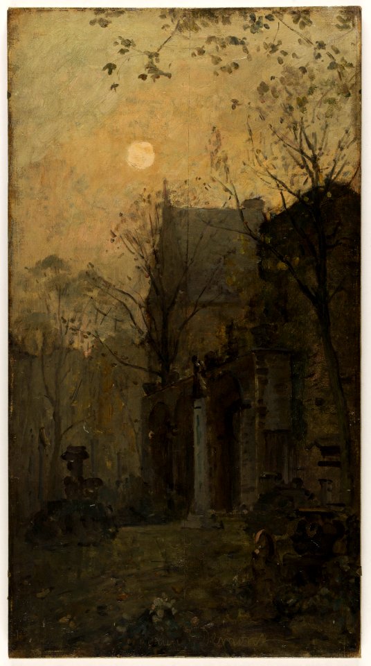 Adrien Demont - Esquisse pour l'escalier des Fêtes de l'Hôtel de Ville de Paris , Le square Cluny - PPP3962 - Musée des Beaux-Arts de la ville de Paris