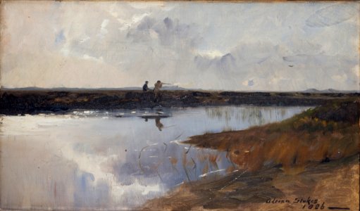Adrian Stokes - Hunters on the moor north of Skagen - Google Art Project