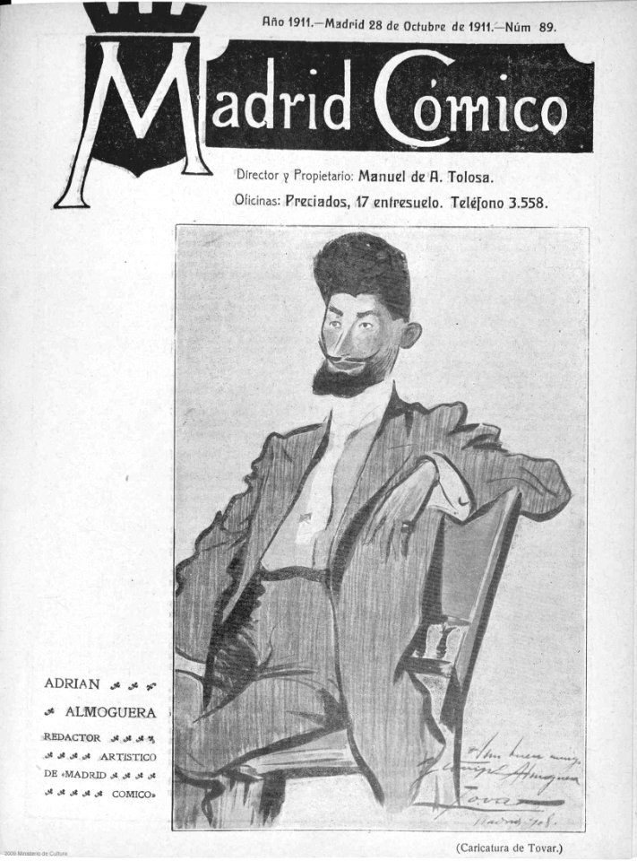 Adrián de Almoguera, de Tovar, Madrid Cómico, 28-10-1911