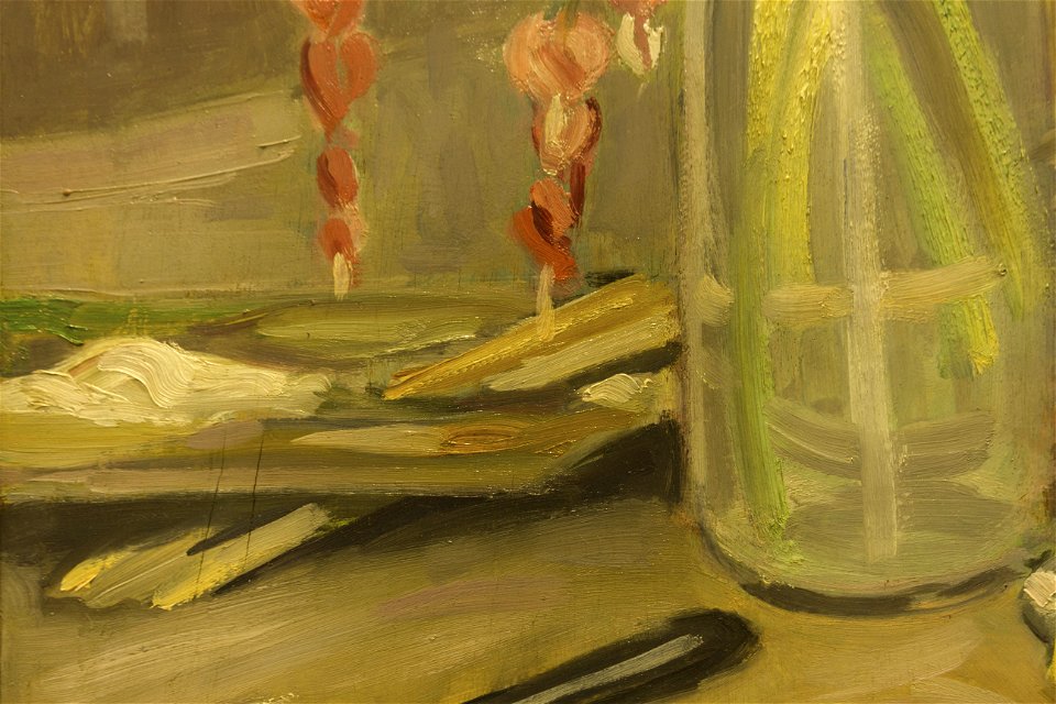 Adrien Bas - Vase de digitales - huile sur contreplaqué (1918) 05