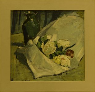 Adrien Bas - Bouquet - huile sur contreplaqué (1920-1925) 01