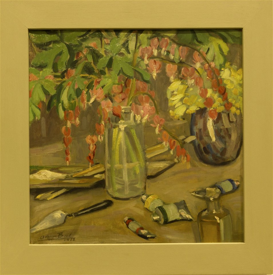 Adrien Bas - Vase de digitales - huile sur contreplaqué (1918) 01