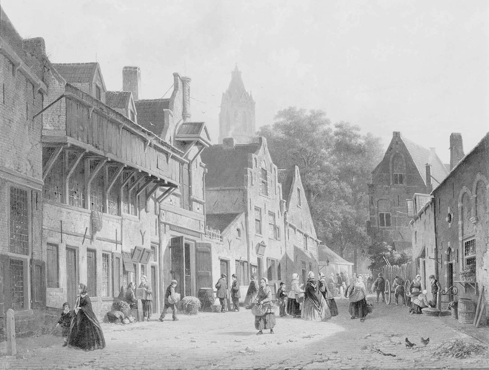 Adrianus Eversen - Street in Amersfoort, Holland - 22.631 - Museum of Fine Arts