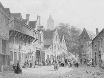 Adrianus Eversen - Street in Amersfoort, Holland - 22.631 - Museum of Fine Arts
