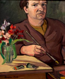 Adrien Bas - Portrait de l’artiste, huile sur toile (1925)