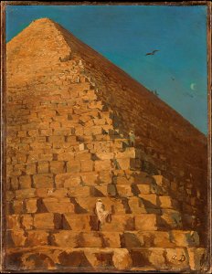 Adrien Dauzats - The Great Pyramid, Giza - 2015.506.1 - Metropolitan Museum of Art. Free illustration for personal and commercial use.