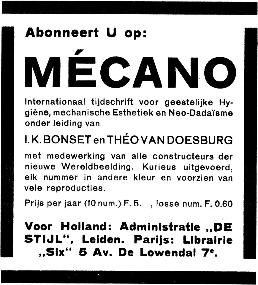 Advertentie Mecano