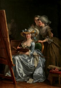Adélaïde Labille-Guiard - Self-Portrait with Two Pupils - The Metropolitan Museum of Art. Free illustration for personal and commercial use.