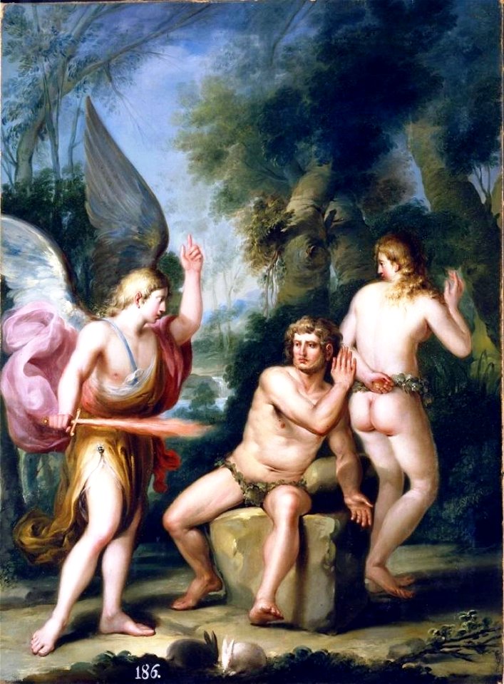 Adán y Eva expulsados del Paraíso, de José Camarón y Meliá (Real Academia de Bellas Artes de San Fernando)