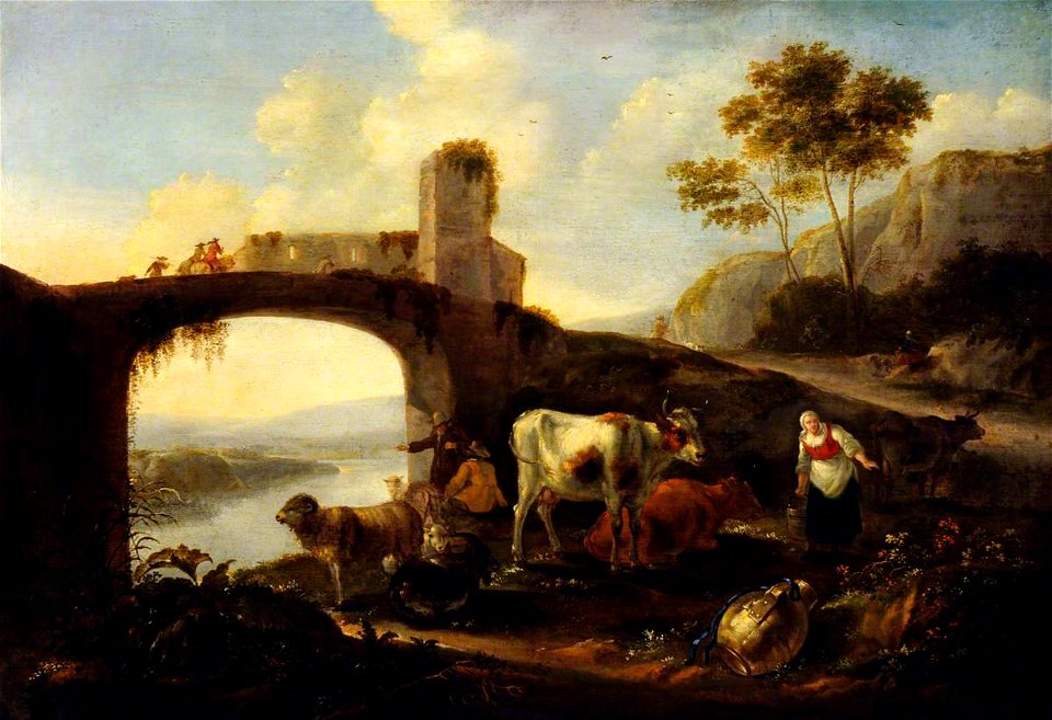 Aelbert Cuyp (1620-1691) (style of) - An Italianate Landscape - 959438 - National Trust