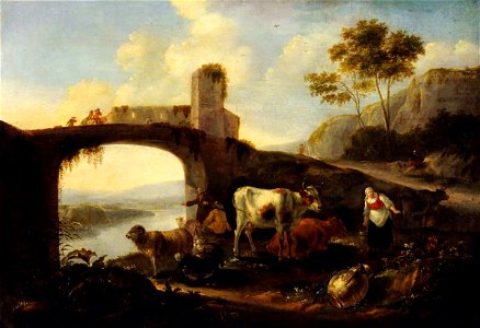 Aelbert Cuyp (1620-1691) (style of) - An Italianate Landscape - 959438 - National Trust