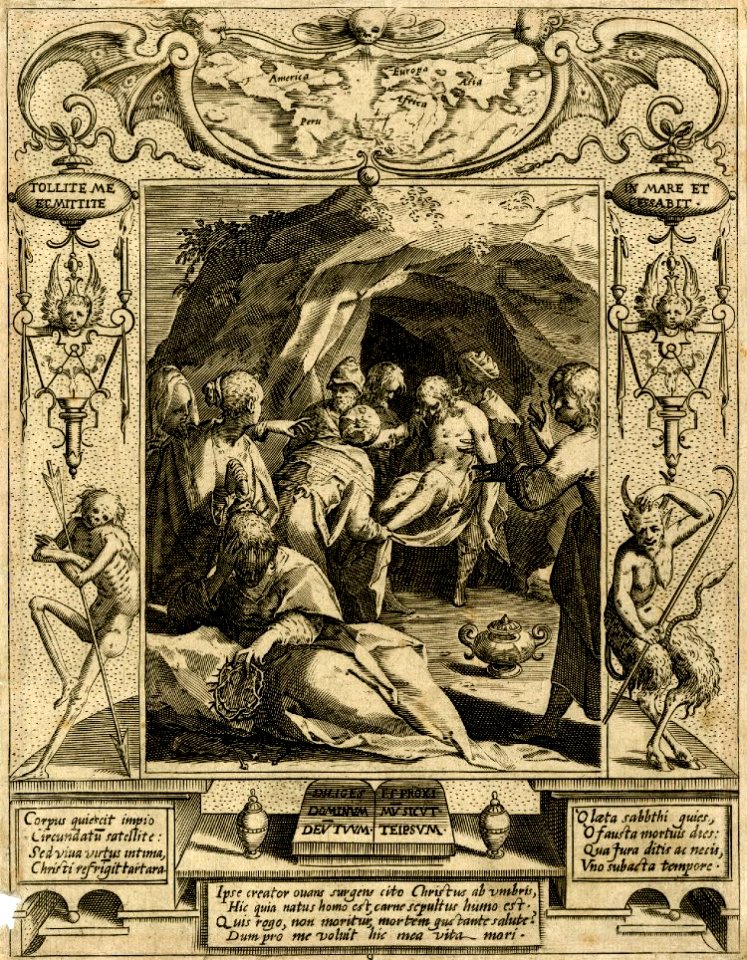 Aegidius Sadeler II, Joris Hoefnagel, Hans von Aachen - Salus Generis Humani - The entombment of Christ