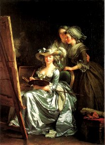 Adélaïde Labille-Guiard - Self-Portrait with Two Pupils - WGA12365. Free illustration for personal and commercial use.
